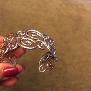 Sterling Silver Scroll Cuff